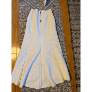 COLLECTION PRIVEE? Shearling Style White/Cream Skirt